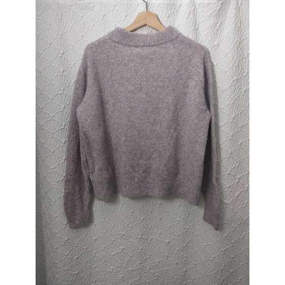 H&M Women's Sweater Size XS Wool Blend "Eclectic" Graphic Lavender Oversized - Picture 4 of 8